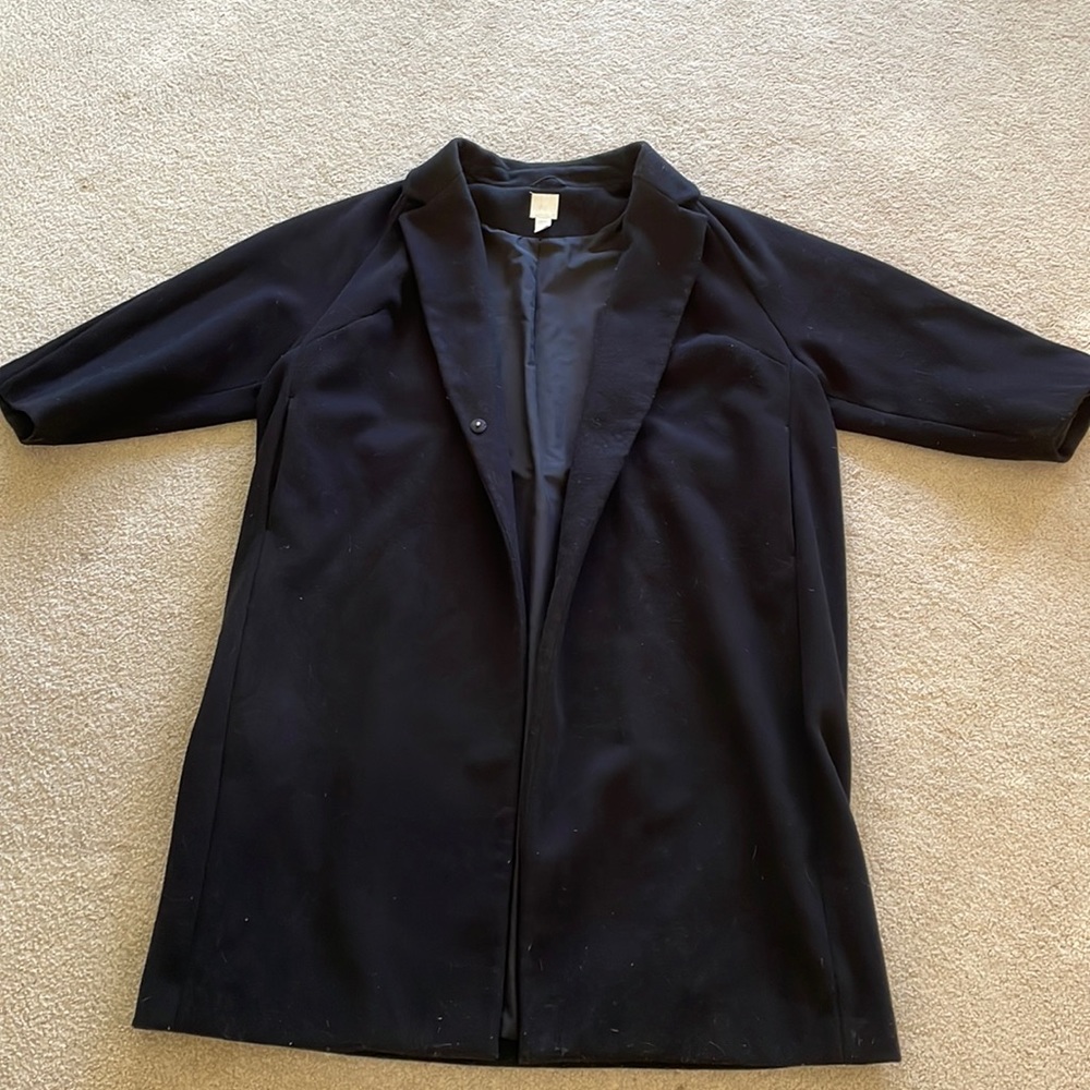 H&M long black oversized coat size XXL